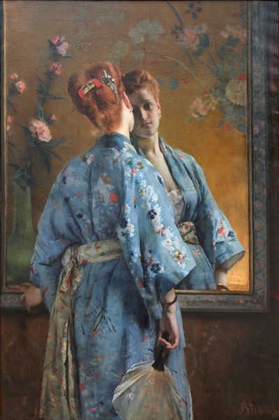The Japanese Parisian by Alfred Emile Stevens